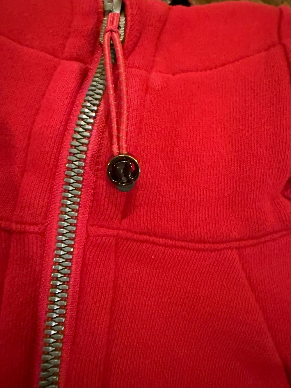 Lululemon Red Zip-Up Hooded Scuba Women's Jacket Sz 6 - Picture 5 of 6